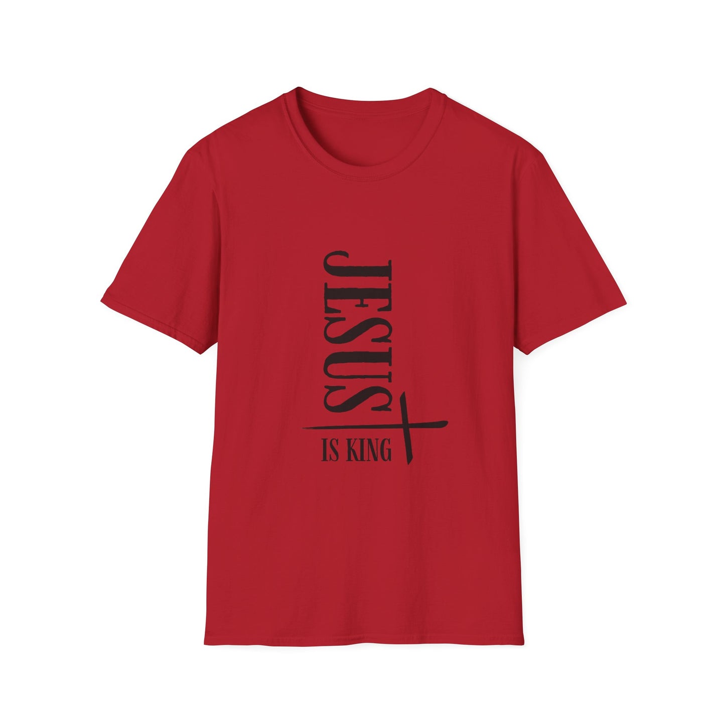 Faith-Inspired Unisex Softstyle T-Shirt | Jesus Is King Design