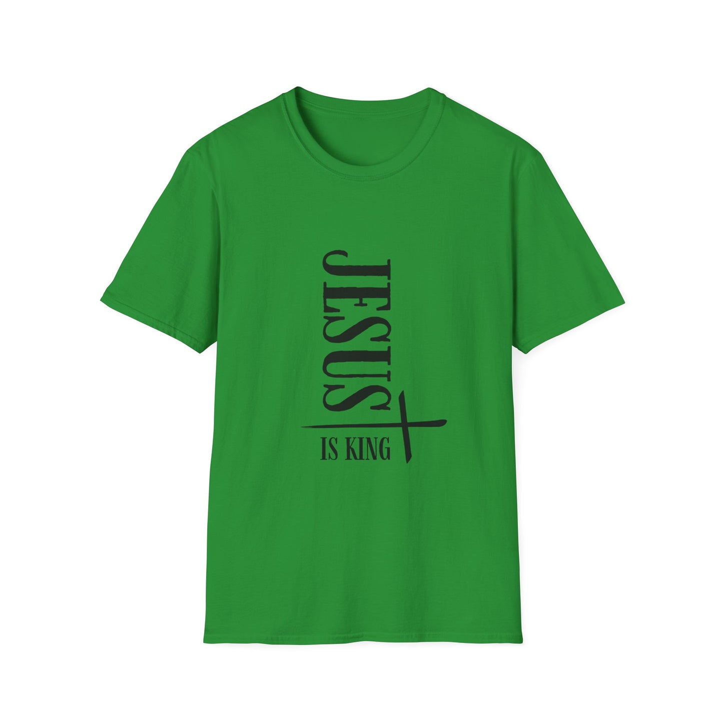 Faith-Inspired Unisex Softstyle T-Shirt | Jesus Is King Design