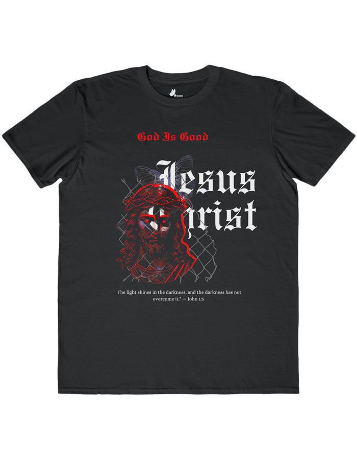 Men's Lightweight Christian Graphic Tee - Jesus Christ Design - Inspirational Faith T-Shirt