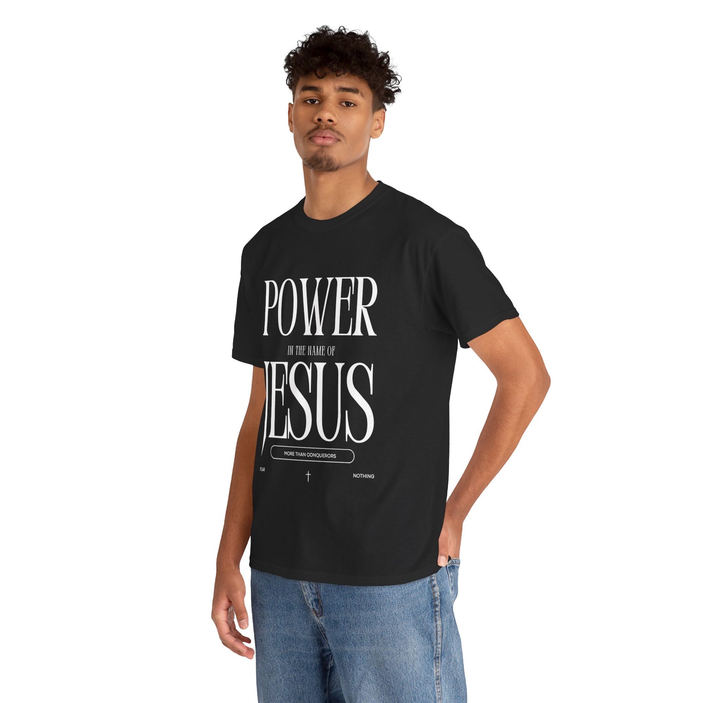 Inspirational Jesus Power Tee - Unisex Heavy Cotton T-Shirt