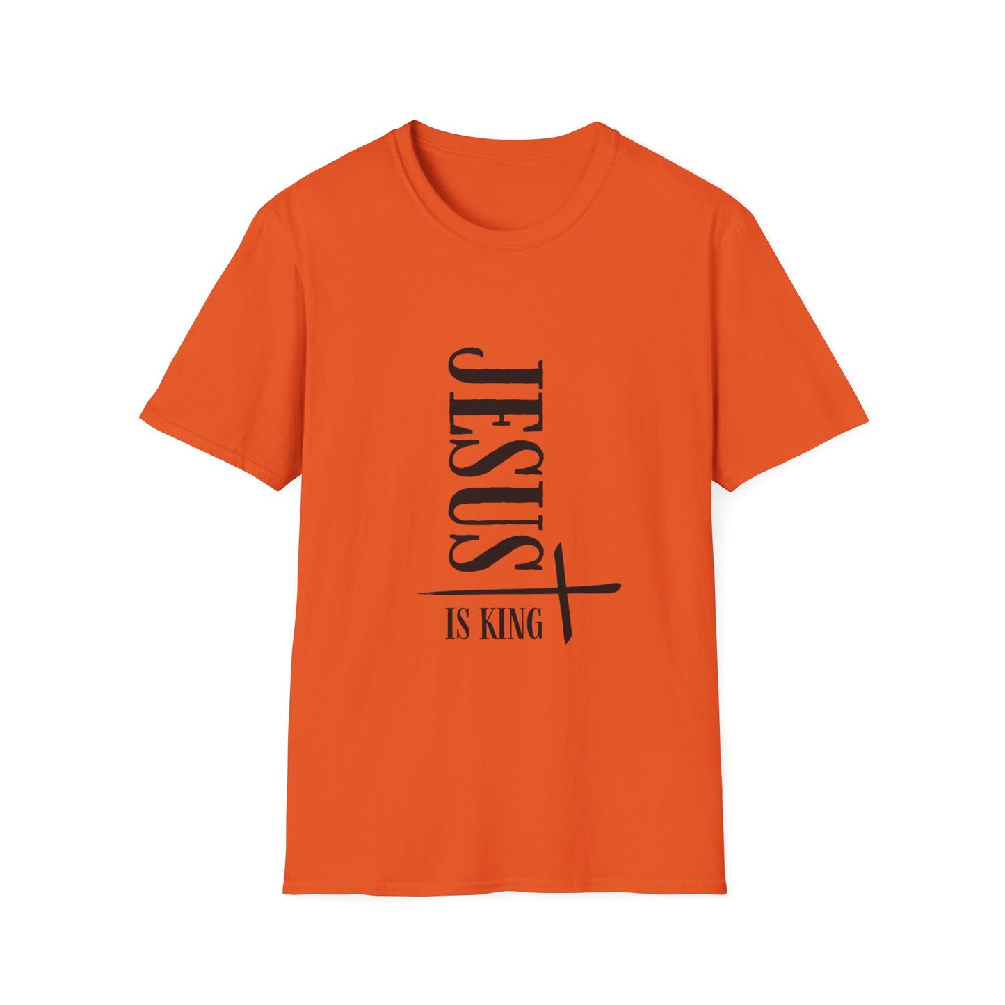 Faith-Inspired Unisex Softstyle T-Shirt | Jesus Is King Design