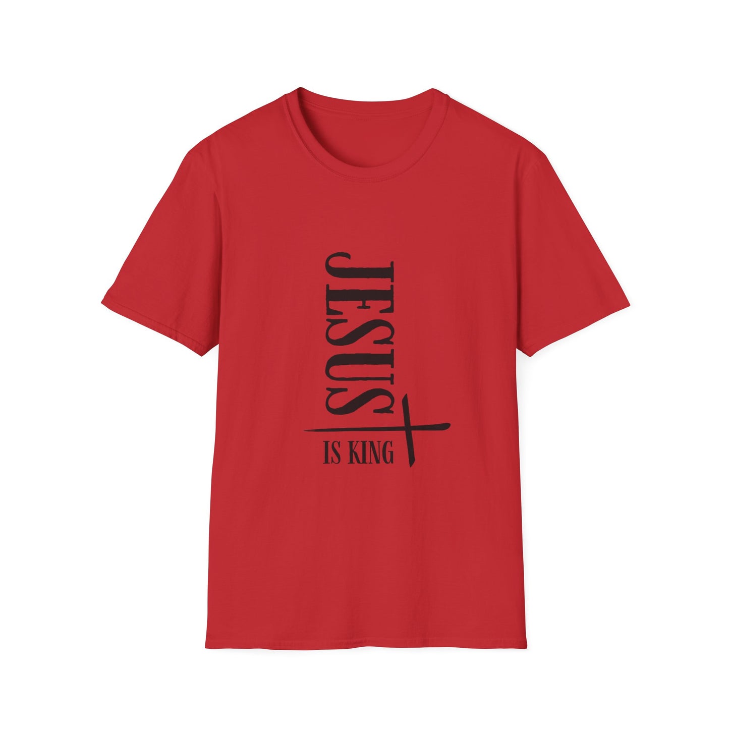 Faith-Inspired Unisex Softstyle T-Shirt | Jesus Is King Design