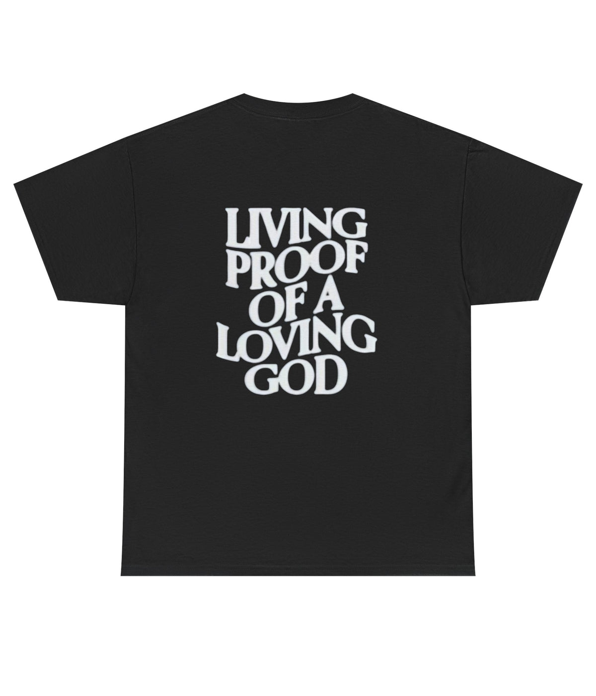 Unisex Heavy Cotton Tee - 'Living Proof of a Loving God' Inspirational Shirt
