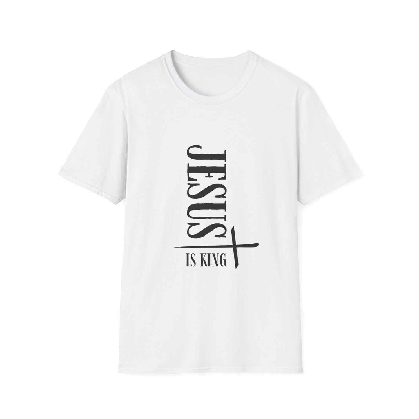 Faith-Inspired Unisex Softstyle T-Shirt | Jesus Is King Design