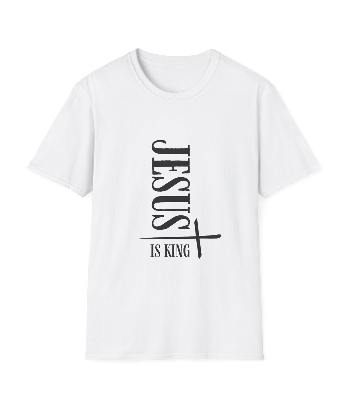 Faith-Inspired Unisex Softstyle T-Shirt | Jesus Is King Design
