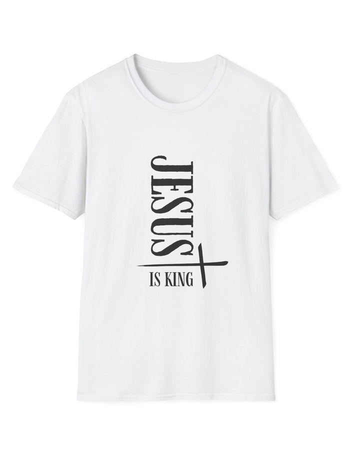 Faith-Inspired Unisex Softstyle T-Shirt | Jesus Is King Design